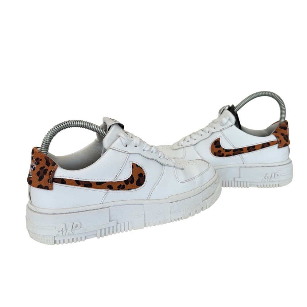 Nike Air Force 1 Pixel Leopard White Sneakers DH9632-101 Low Top Sz 8.5 Baddie - Picture 2 of 16